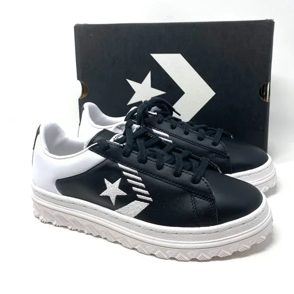💖MEGA SALE💖Converse Women  Rivals PRO LEATHER X2 OX Black White Low   168760C - Picture 6 of 11
